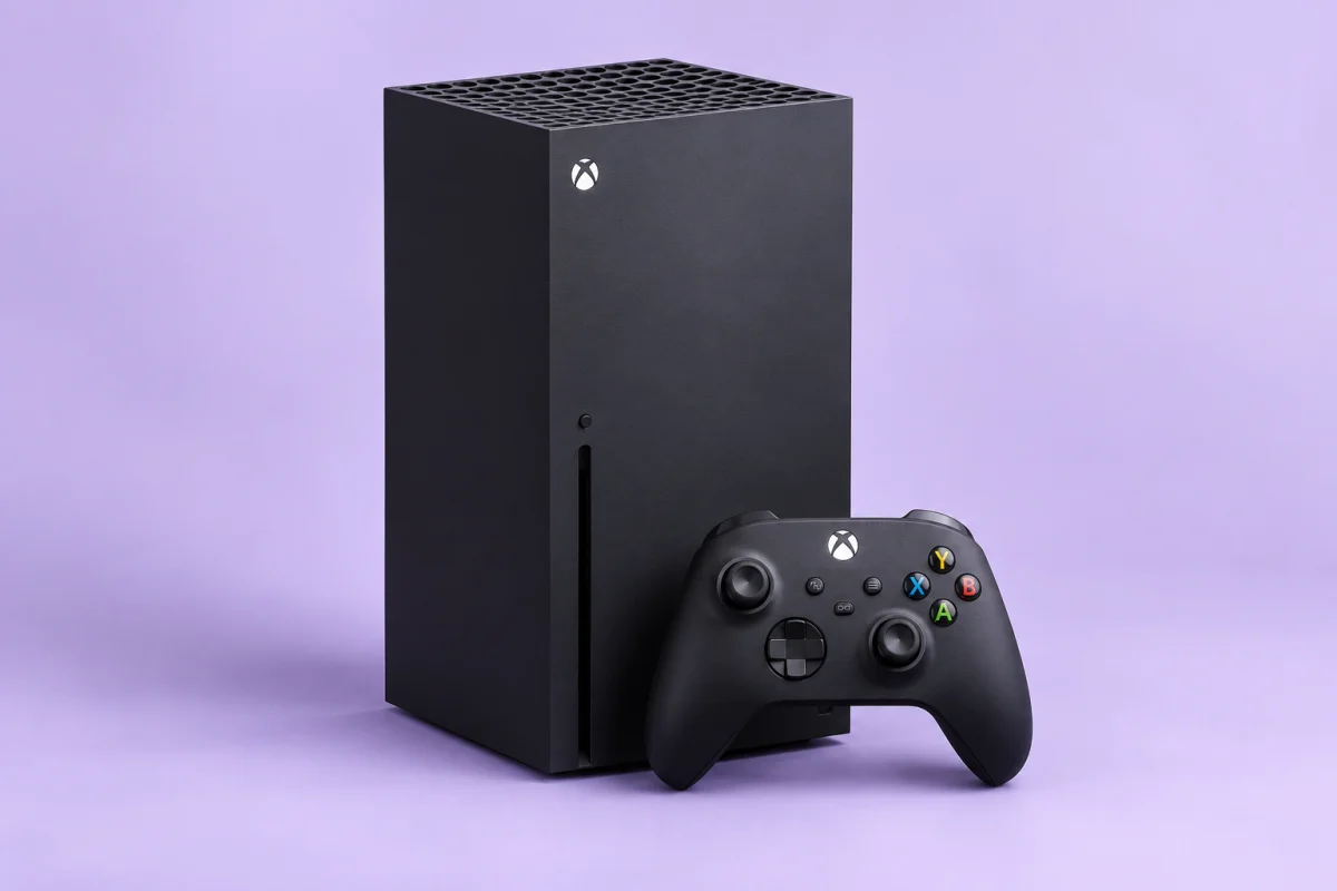 Xbox Series X с беспроводным контроллером — иллюстрация